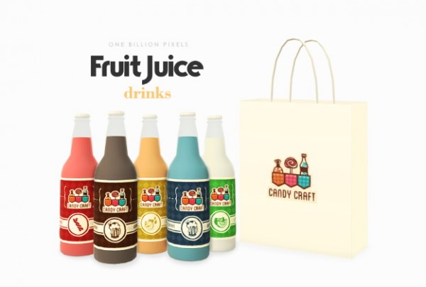  One Billion Pixels: Fruit Juice Drinks Set