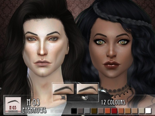  The Sims Resource: Eyebrows N03 and N04 by RemusSirion