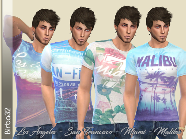  The Sims Resource: In the city man T shirts by Birba32