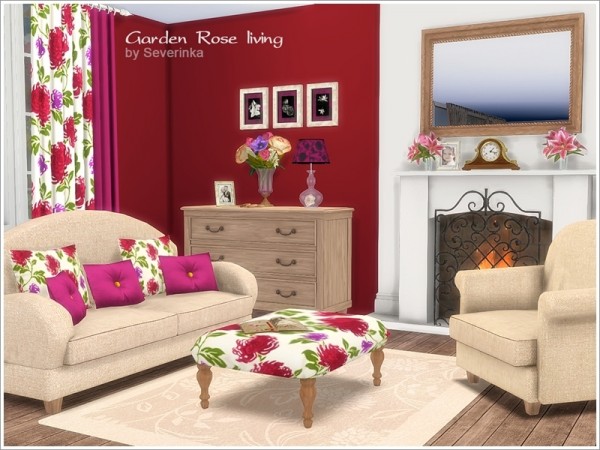  The Sims Resource: Garden Rose livingroom by Severinka