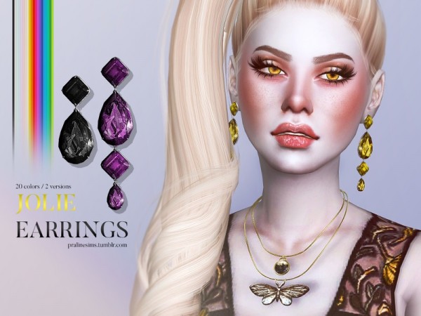  The Sims Resource: Jolie Earrings by Pralinesims