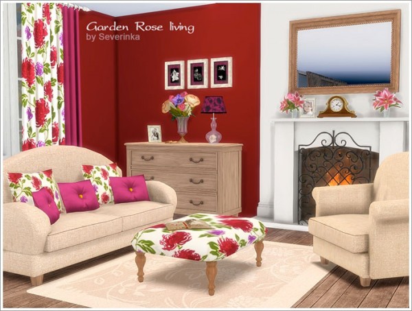  Sims by Severinka: Garden Rose livingroom
