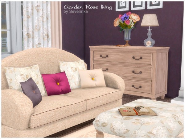  Sims by Severinka: Garden Rose livingroom