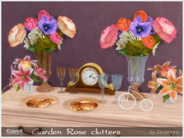  Sims by Severinka: Garden Rose clutters