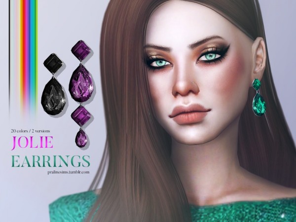  The Sims Resource: Jolie Earrings by Pralinesims
