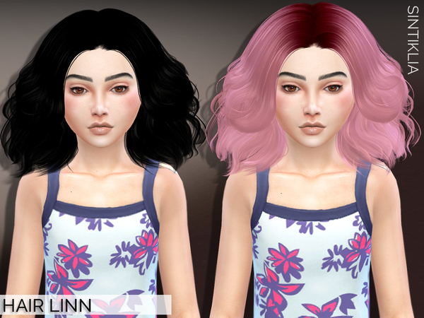  The Sims Resource: Sintiklia   Child hair Linn