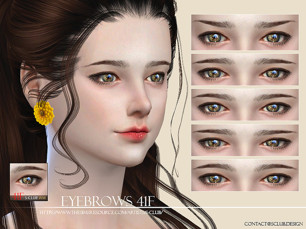  The Sims Resource: Eyebrows F41 by S Club