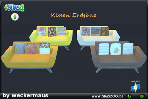  Blackys Sims 4 Zoo: Autumn trend pillows by weckermaus