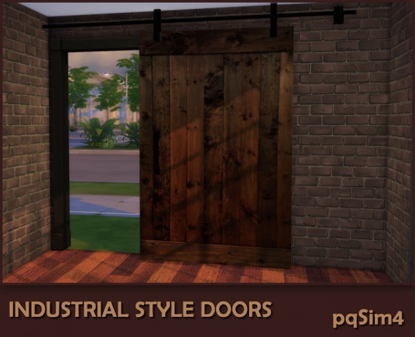  PQSims4: Industrial Style Decor Doors