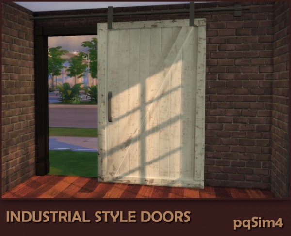  PQSims4: Industrial Style Decor Doors
