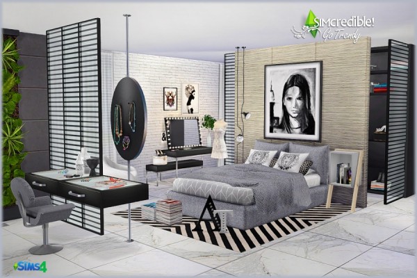  SIMcredible Designs: Go trendy bedroom