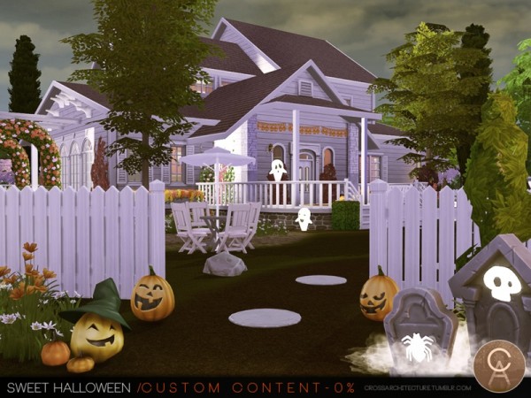  The Sims Resource: Sweet Halloween house by Pralinesims