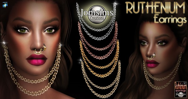  Jom Sims Creations: Ruthenium earrings