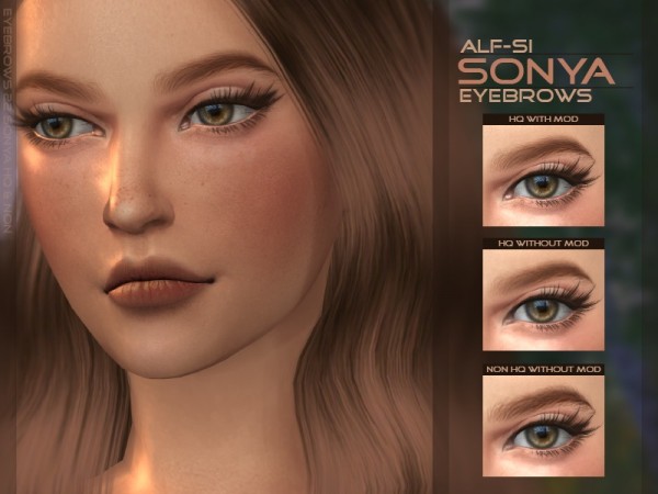 The Sims Resource: Sonya   Eyebrows HQ & Non HQ