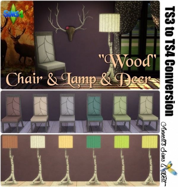  Annett`s Sims 4 Welt: Chair & Lamp & Deer Woods