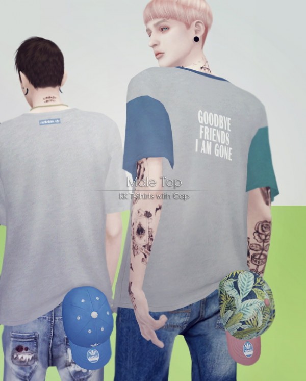  kk sims: T Shirts with Cap