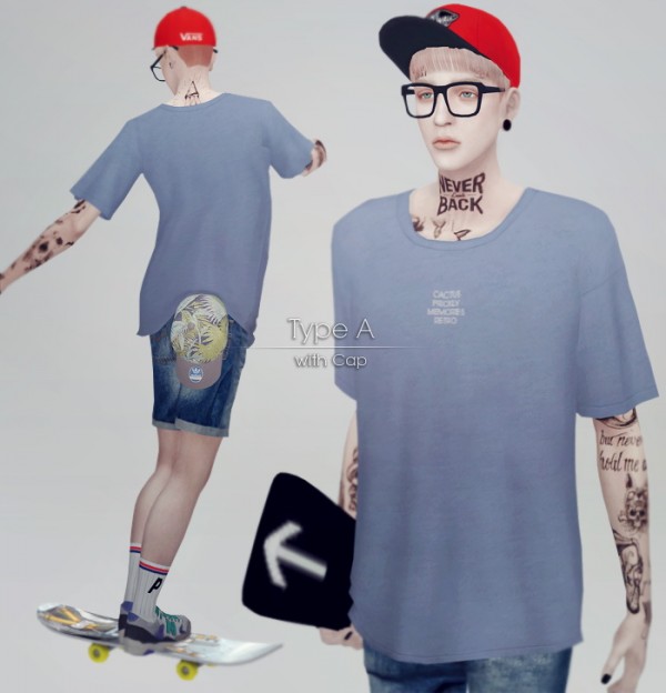  kk sims: T Shirts with Cap