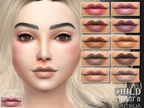  The Sims Resource: Child lipset 8 by Sintiklia