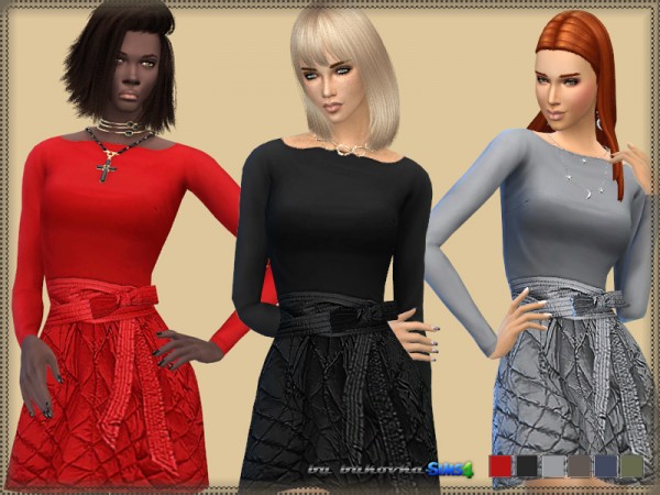  The Sims Resource: Dress Quilted Skirt by bukovka