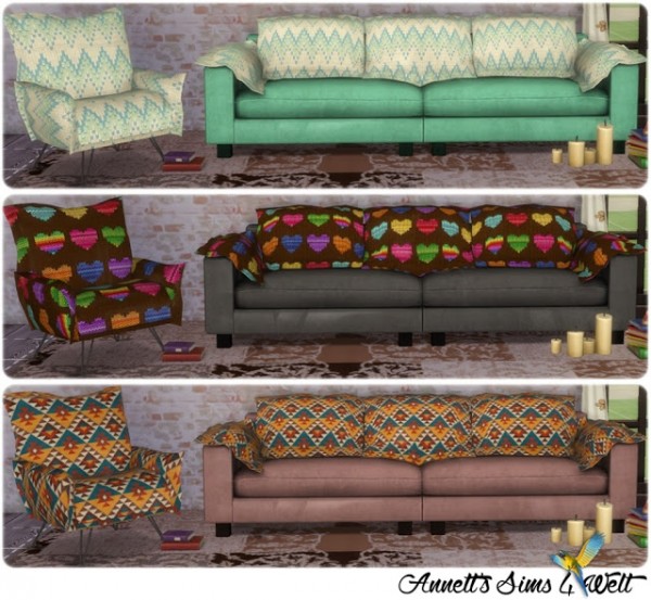 Annett`s Sims 4 Welt: Sofa & Armchair 