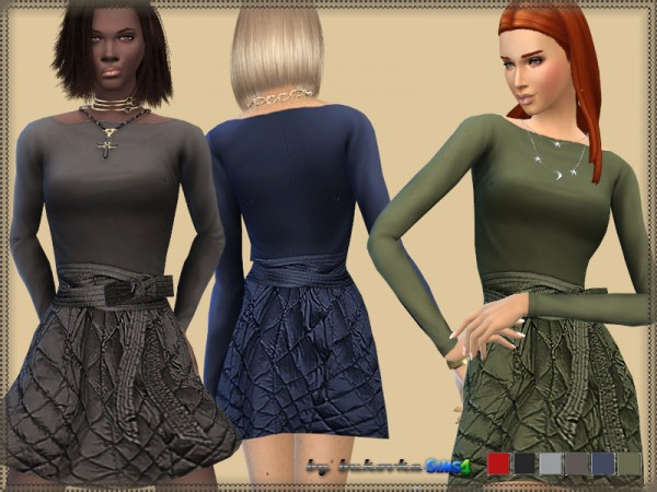  The Sims Resource: Dress Quilted Skirt by bukovka