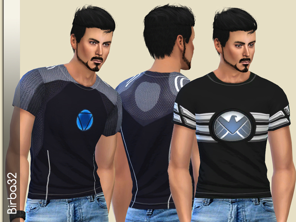  The Sims Resource: Avengers   Tony Stark T Shirt by Birba32