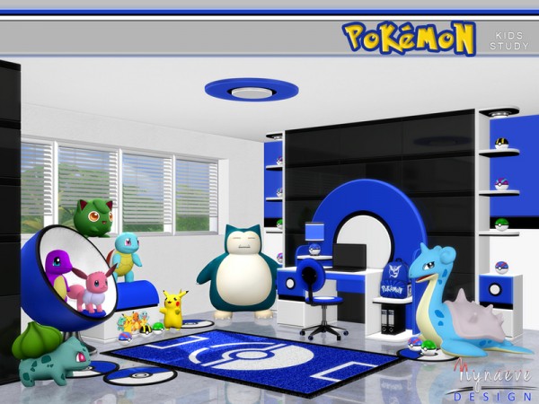 The Sims Resource: Pokemon Kids Study by NynaveDesign