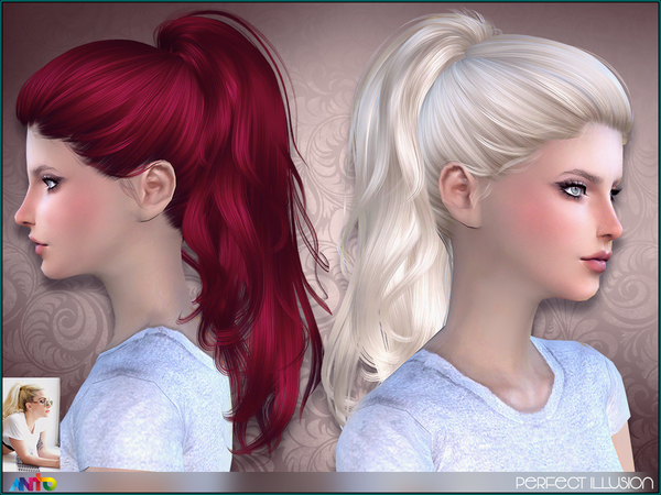  The Sims Resource: Anto   Perfect Illusion hairstyle