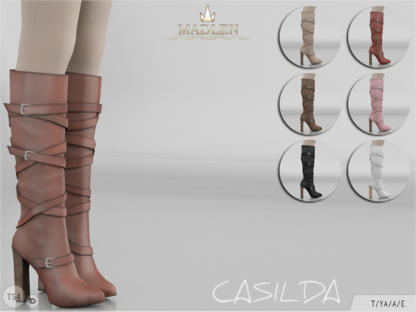  The Sims Resource: Madlen Casilda Boots by MJ95
