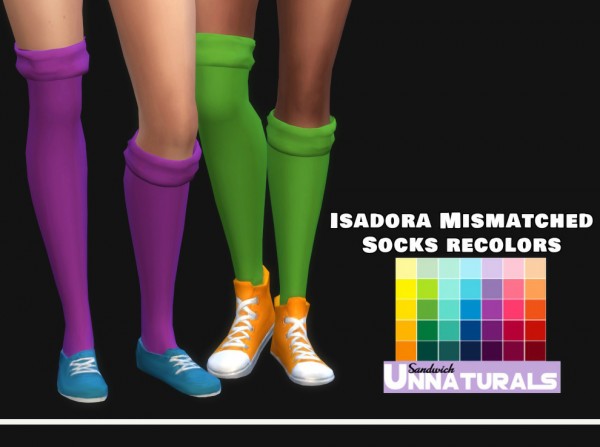  Simsworkshop: Isadora Mismatched Socks recolored by maimouth