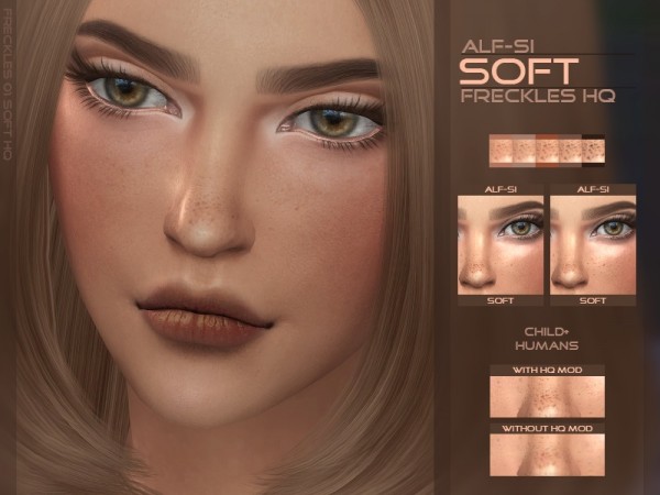  The Sims Resource: Soft   Face Freckles HQ by Alf si