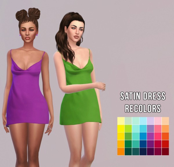  Simsworkshop: Satin Dress by Maimouth