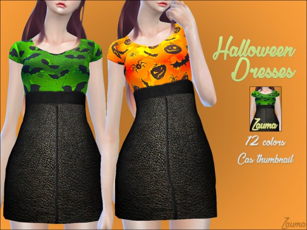  The Sims Resource: Yume   Halloween Dresses by Zauma