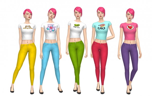 Deelitefulsimmer: Skinny jeans recolor • Sims 4 Downloads