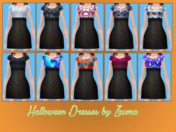  The Sims Resource: Yume   Halloween Dresses by Zauma
