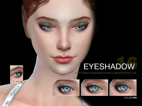  The Sims Resource: Eyeshadow 16 by S Club