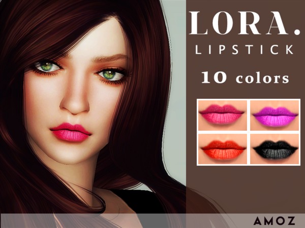  The Sims Resource: Lora Lipstick by Amoz.