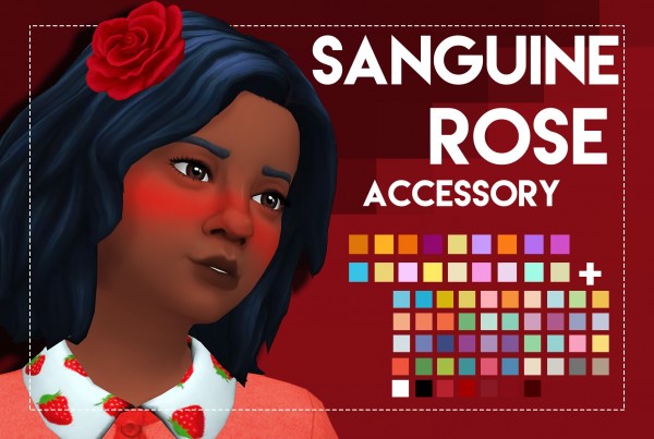  Simsworkshop: Sanguine Rose Accessory for girls by Weepingsimmer