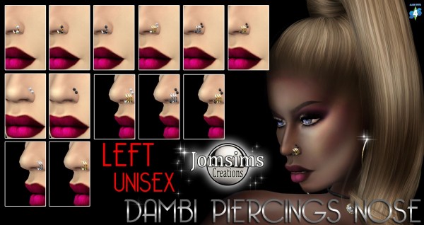  Jom Sims Creations: Dambi piercings set