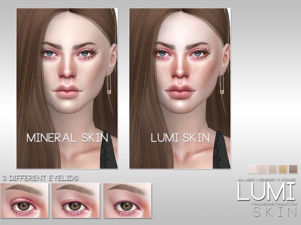  The Sims Resource: Lumi Skin by Pralinesims