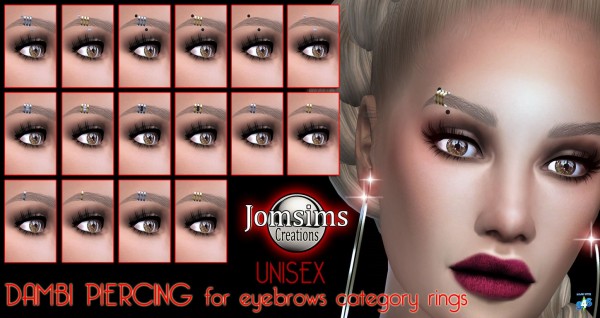  Jom Sims Creations: Dambi piercing eyebrows set