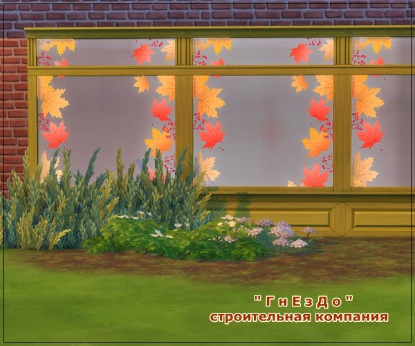  Sims 3 by Mulena: Autumn decoration of windows