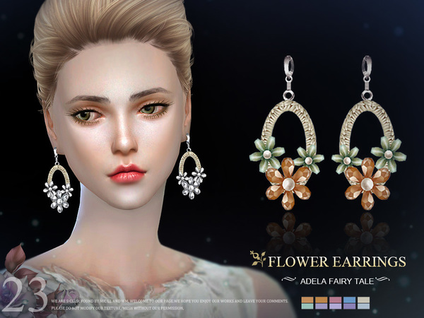  The Sims Resource: Earrings 23 by S Club