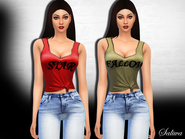  The Sims Resource: Scarlet Top by Saliwa