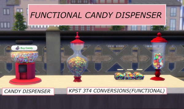  Mod The Sims: Functional candy Dispenser with Edible Candies by icemunmun