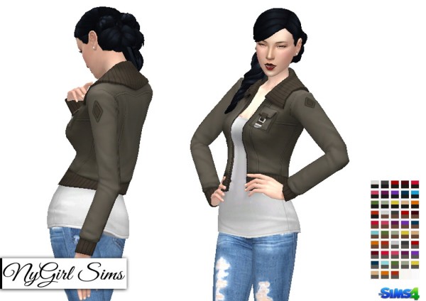 NY Girl Sims: Army Jacket with Tee