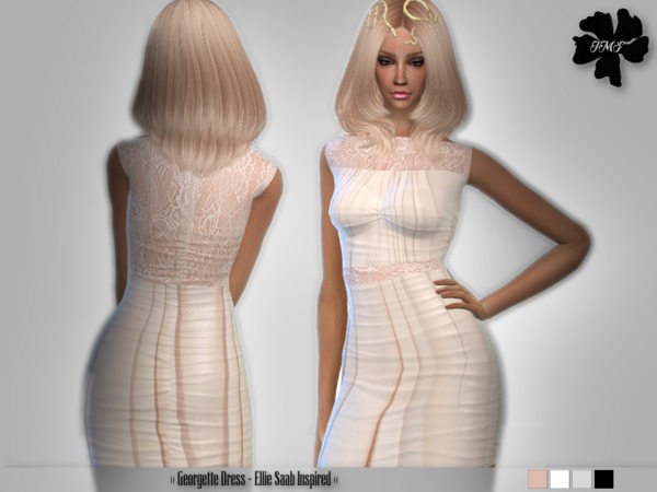  The Sims Resource: Georgette Dress by IzzieMcFire