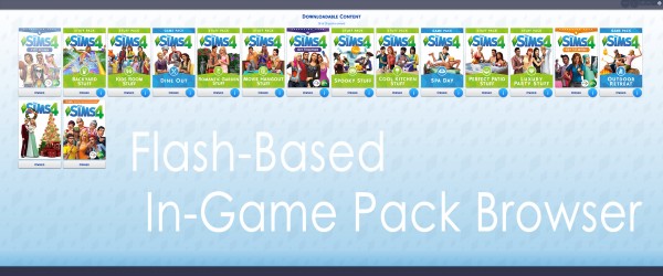 Mod The Sims: Flash Based In Game Pack Browser by weerbesu