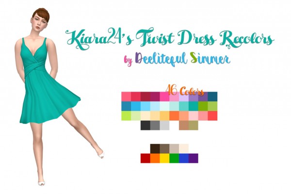  Deelitefulsimmer: Twisty Dress recolors