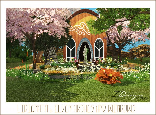  Sims 4 Designs: Lidiqnatas Elven Arches and Windows